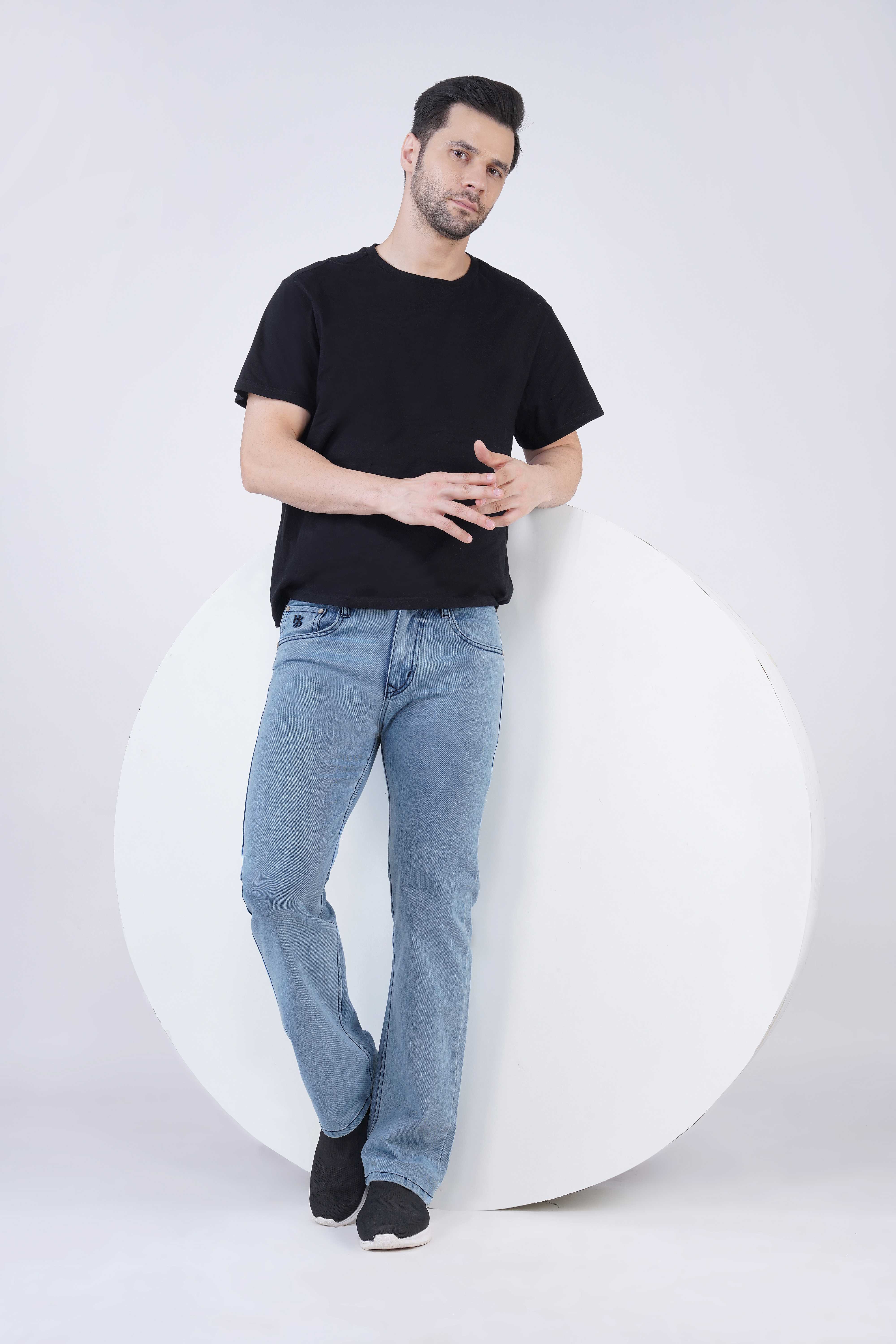 Hidose Straight Fit Ice Blue Jeans